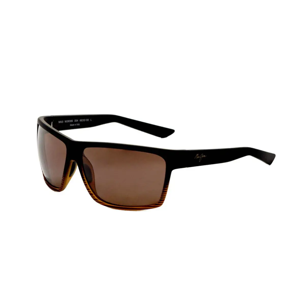 Unisex Alenuihaha 64mm Dark Brown Stripe Polarized Sunglasses H839-25C by Maui Jim
