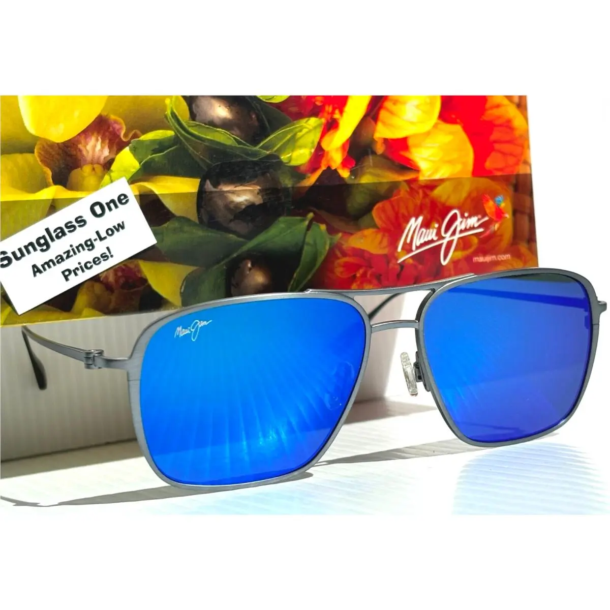 Maui Jim Beaches Dove Grey Polarized Hawaii Blue Lens Sunglass B541N-27A
