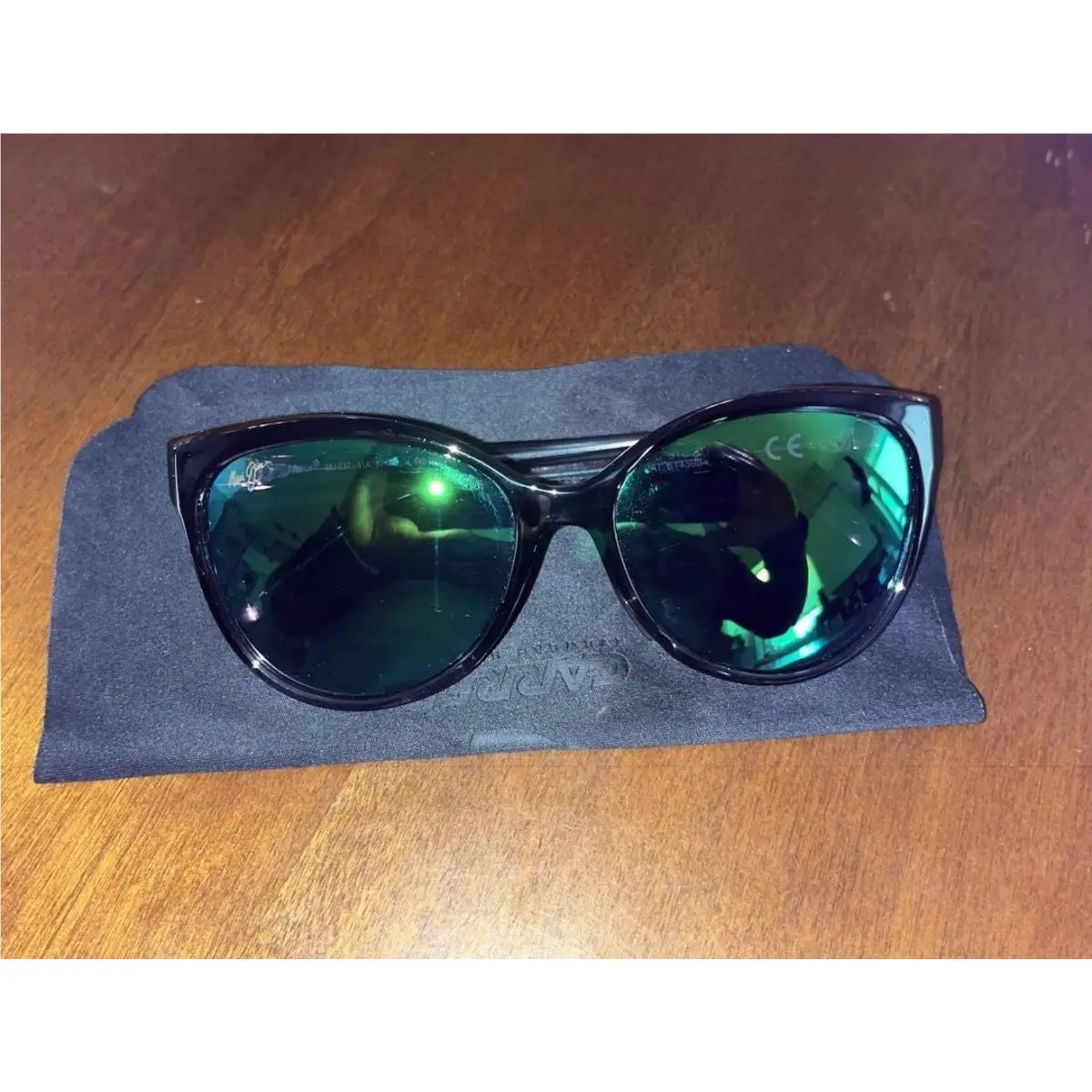 Maui Jim Women`s Sunglasses Olu Olu GM537-11A Grey 57mm Cat Eye Plastic