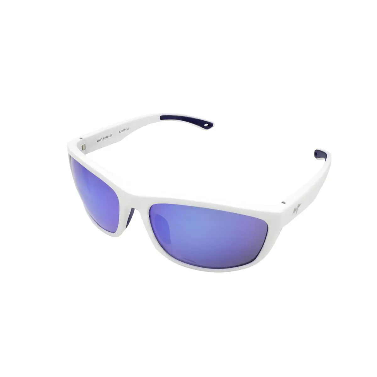 Maui Jim Nuu Landing Men`s Polarized Sunglasses White MJ0869S-002 - Frame: White with Navy, Lens: Blue Hawaii