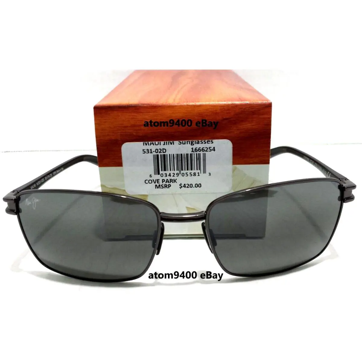 Maui Jim Cove Park Sunglasses Gunmetal Black Frame Neutral Grey Lens