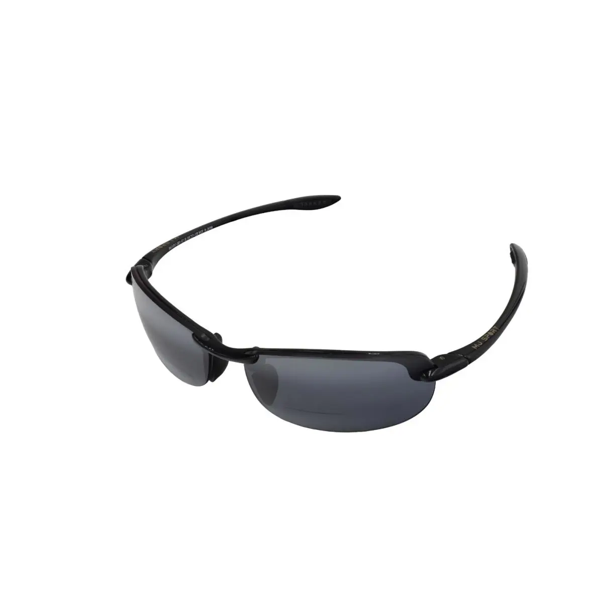 Maui Jim Makaha Reader Unisex Polarized Sunglasses Gloss Black MJ0405S-003 - Frame: Black, Lens: Gray