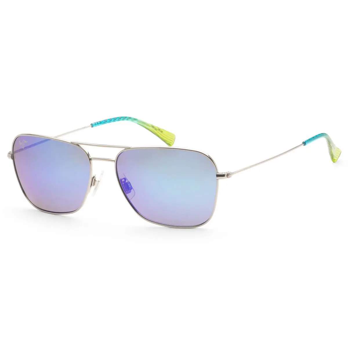 Maui Jim Men`s Naauao 58mm Silver Polarized Sunglasses MJ0675S-003