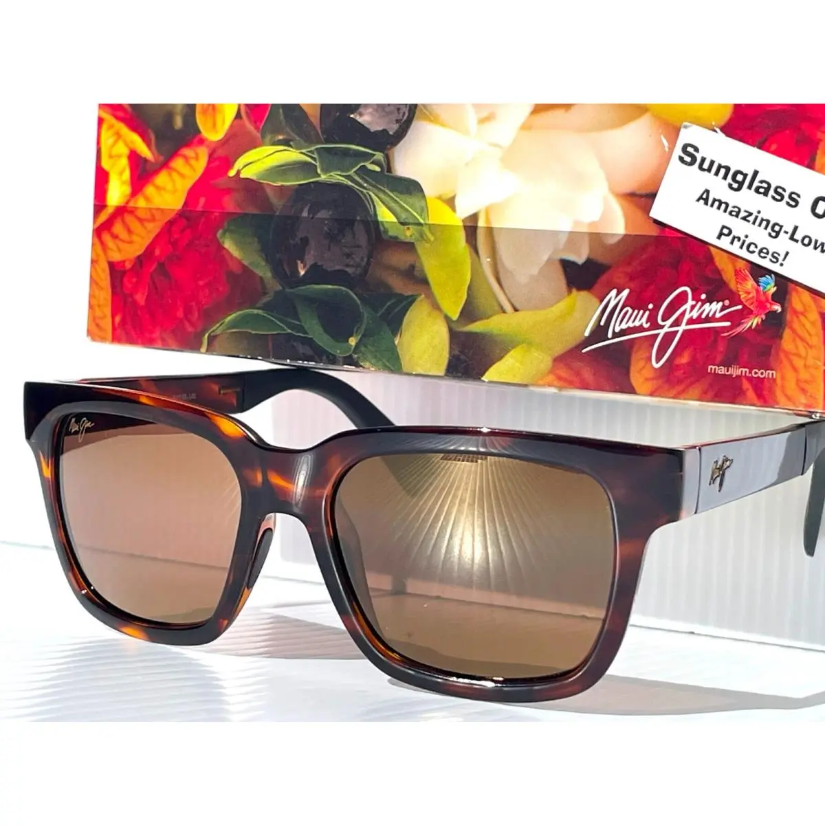 Maui Jim Mongoose Shiny Tortoise Polarized Bronze Lens Sunglass H540-10