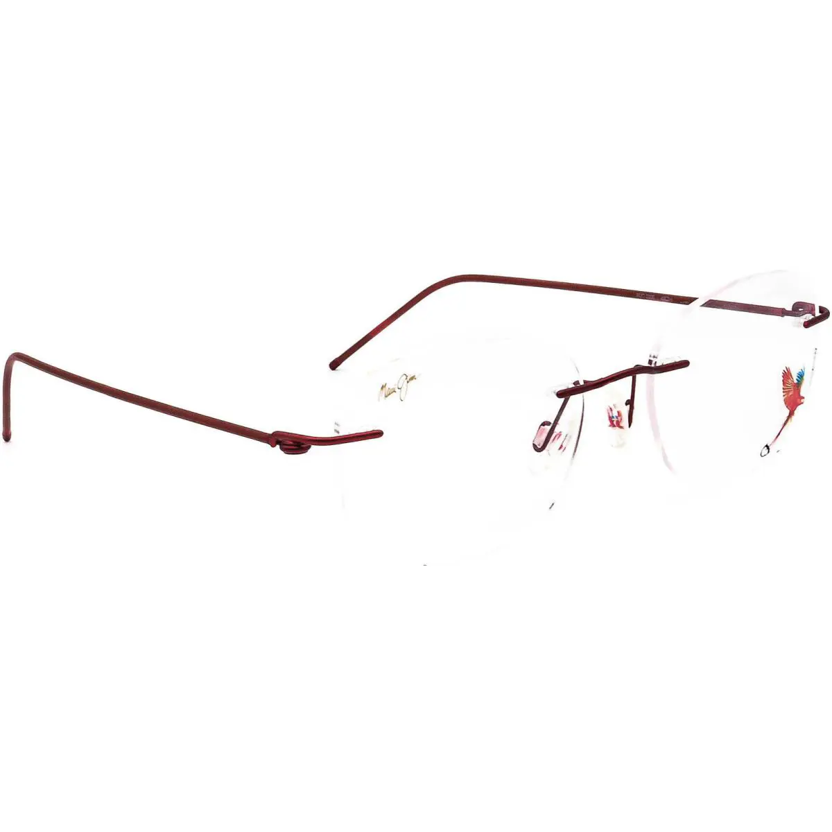 Eyeglasses Mjo 2006-35M Red Rimless Frame Japan 49 16 140 by Maui Jim