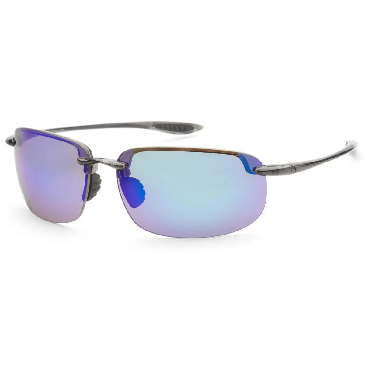 Maui Jim Men`s Hookipa Xlarge 68 mm Grey Sunglasses MJ0456S-002 - Frame: Grey, Lens: Blue, Other Frame: Grey