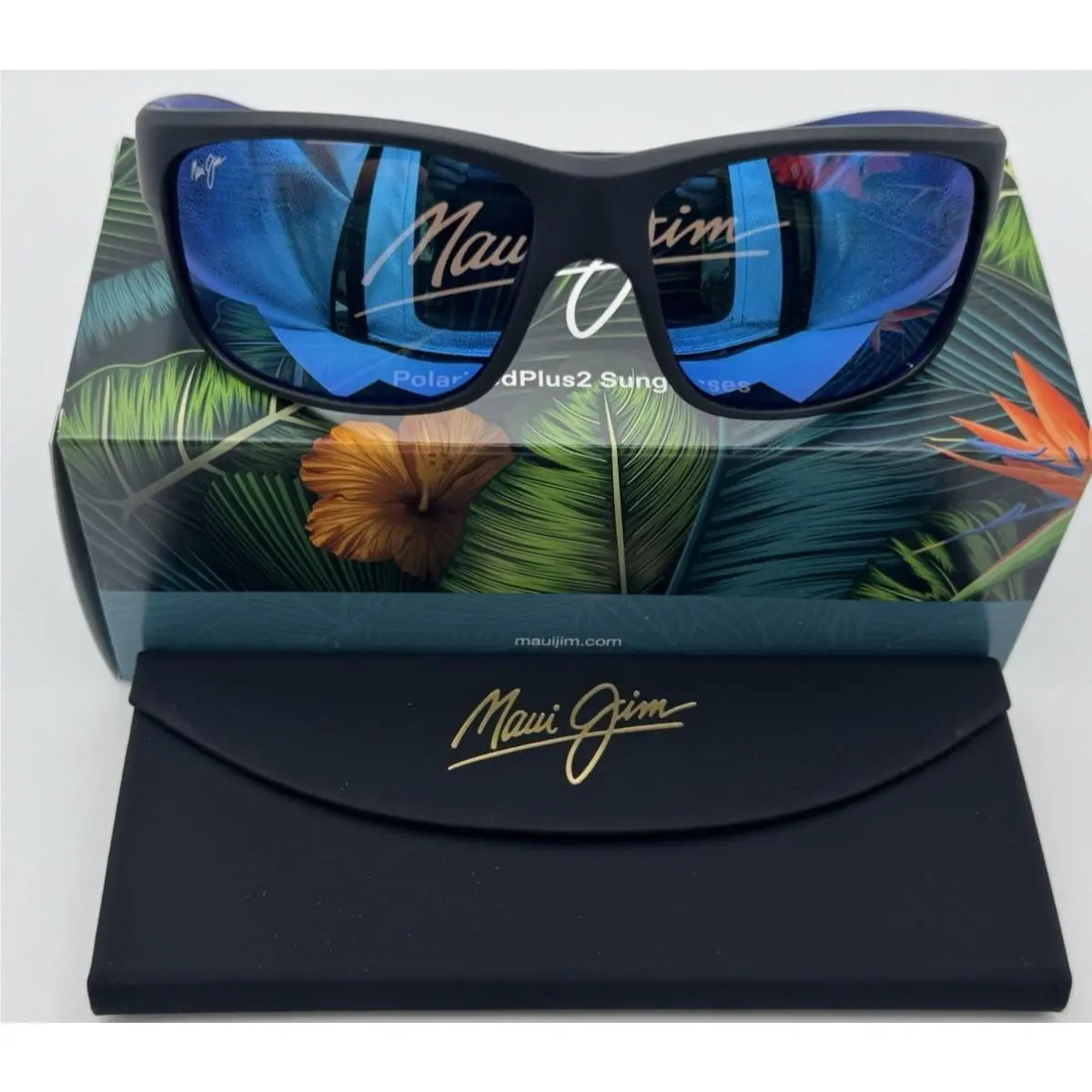 Southern Cross B815-02- Matte Black Frame / Blue Hawaii Lens by Maui Jim