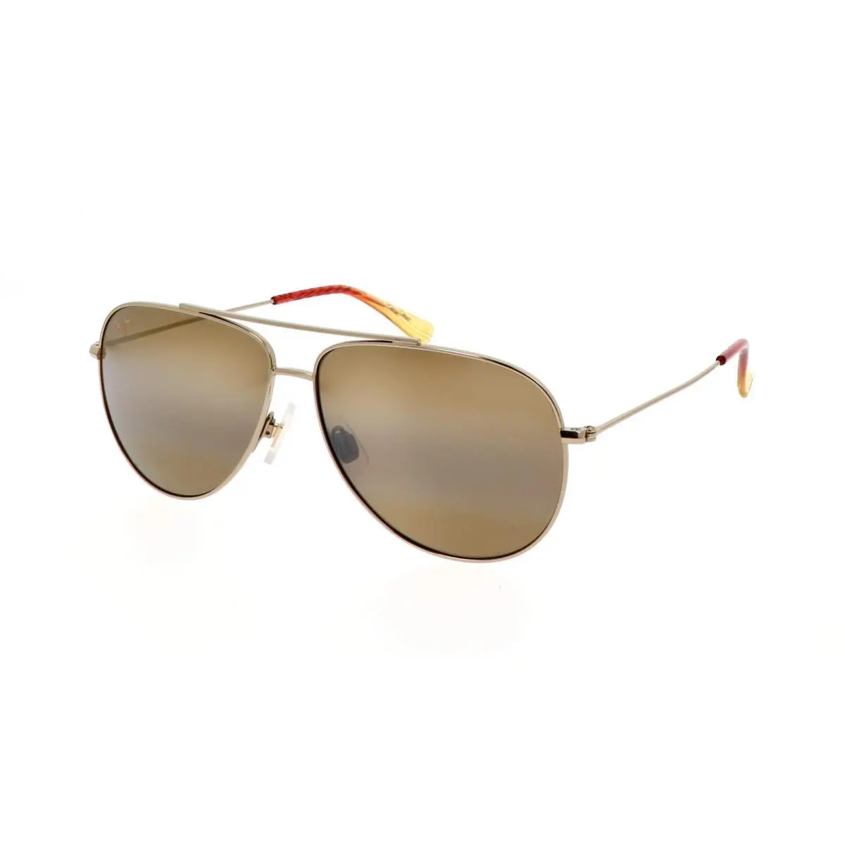 Maui Jim Men`s and Women`s Hauoli 59mm Gold Polarized Sunglasses MJ0665S-004