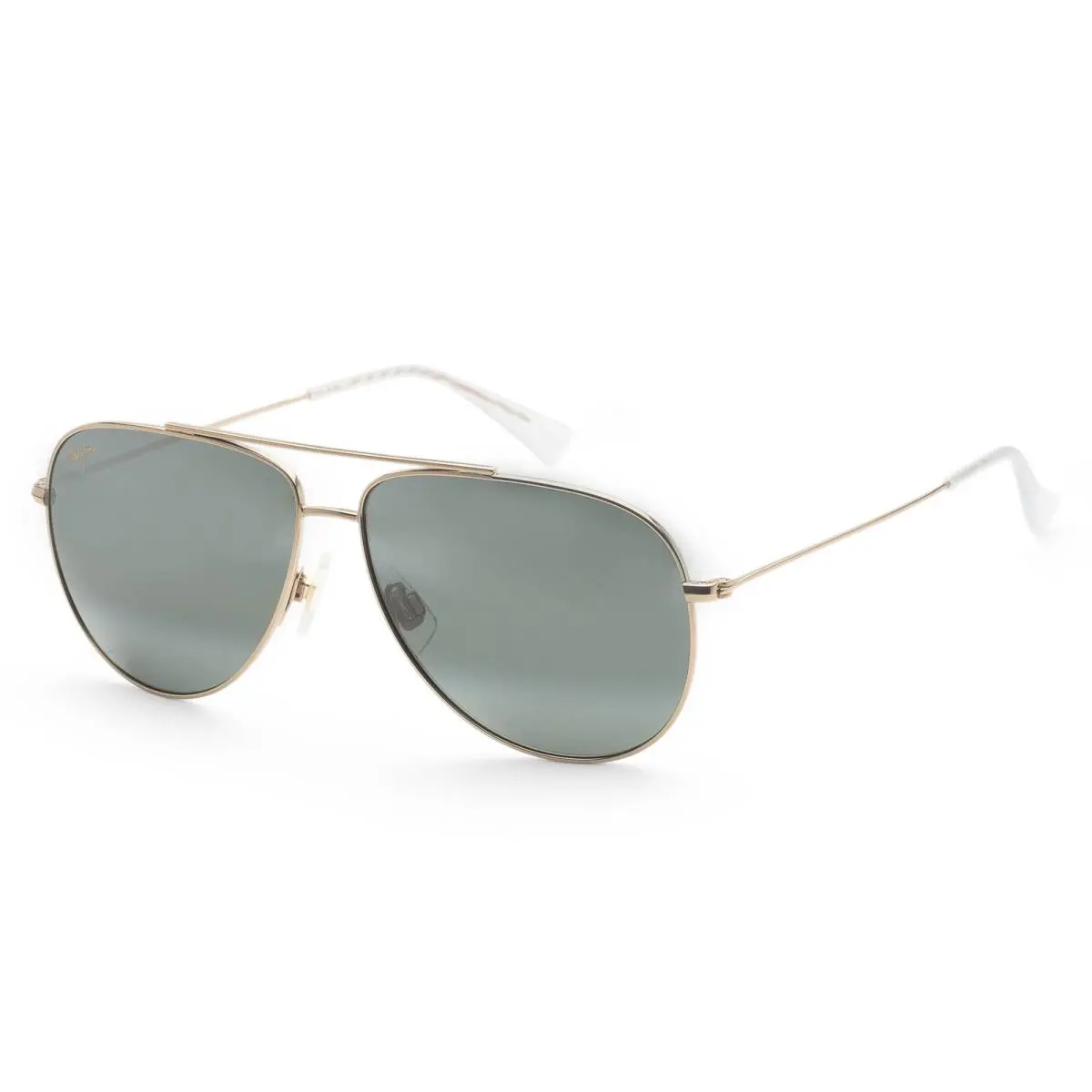 Maui Jim Men`s Hauoli 59mm Gold Polarized Sunglasses MJ0665S-001 - Frame: Gold, Lens: Grey, Other Frame: Gold