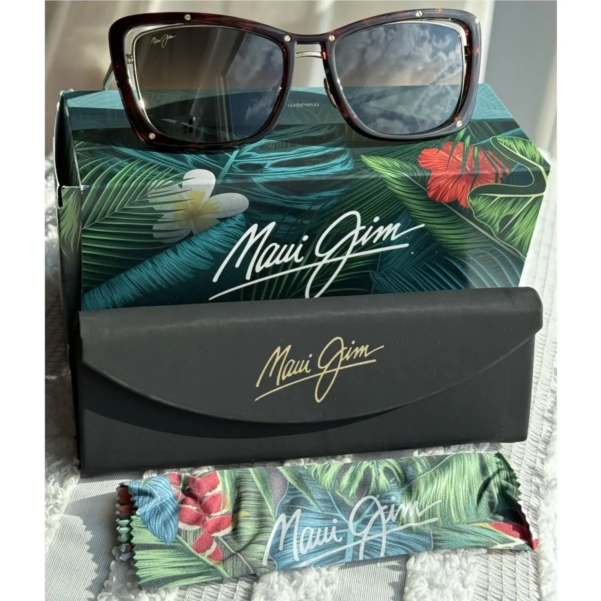 Maui Jim Adrift MJ 808 10 Titanium Frame + Hcl Bronze Polarized Sunglasses