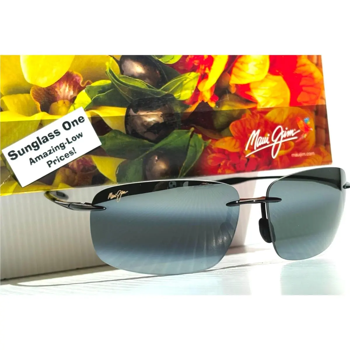 Maui Jim Ohai Gloss Black Polarized Neutral Grey Lens Sunglass 334-02