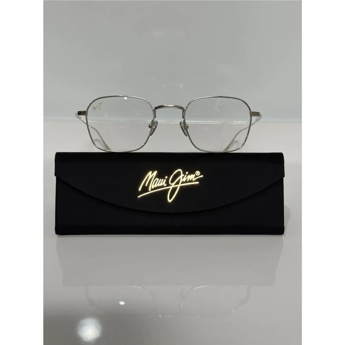 Maui Jim MJ02722-17 Shiny Silver Titanium Small Metal Eyeglasses 48mm