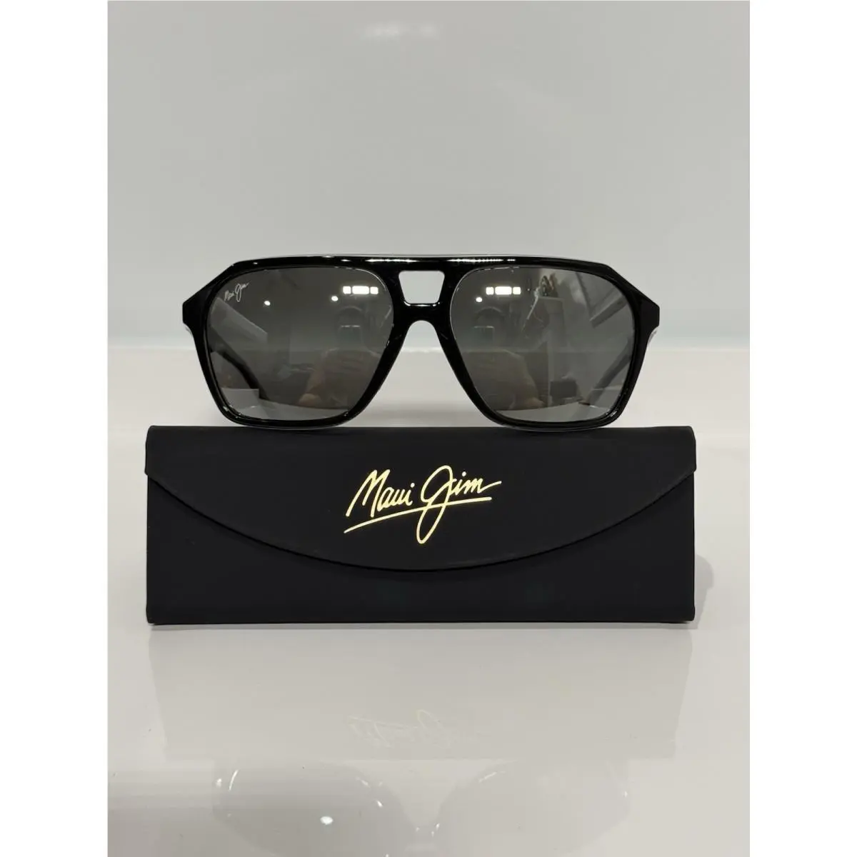 Maui Jim Wedges MJ880-02 Black Crystal Men’s Acetate Polarized Sunglasses