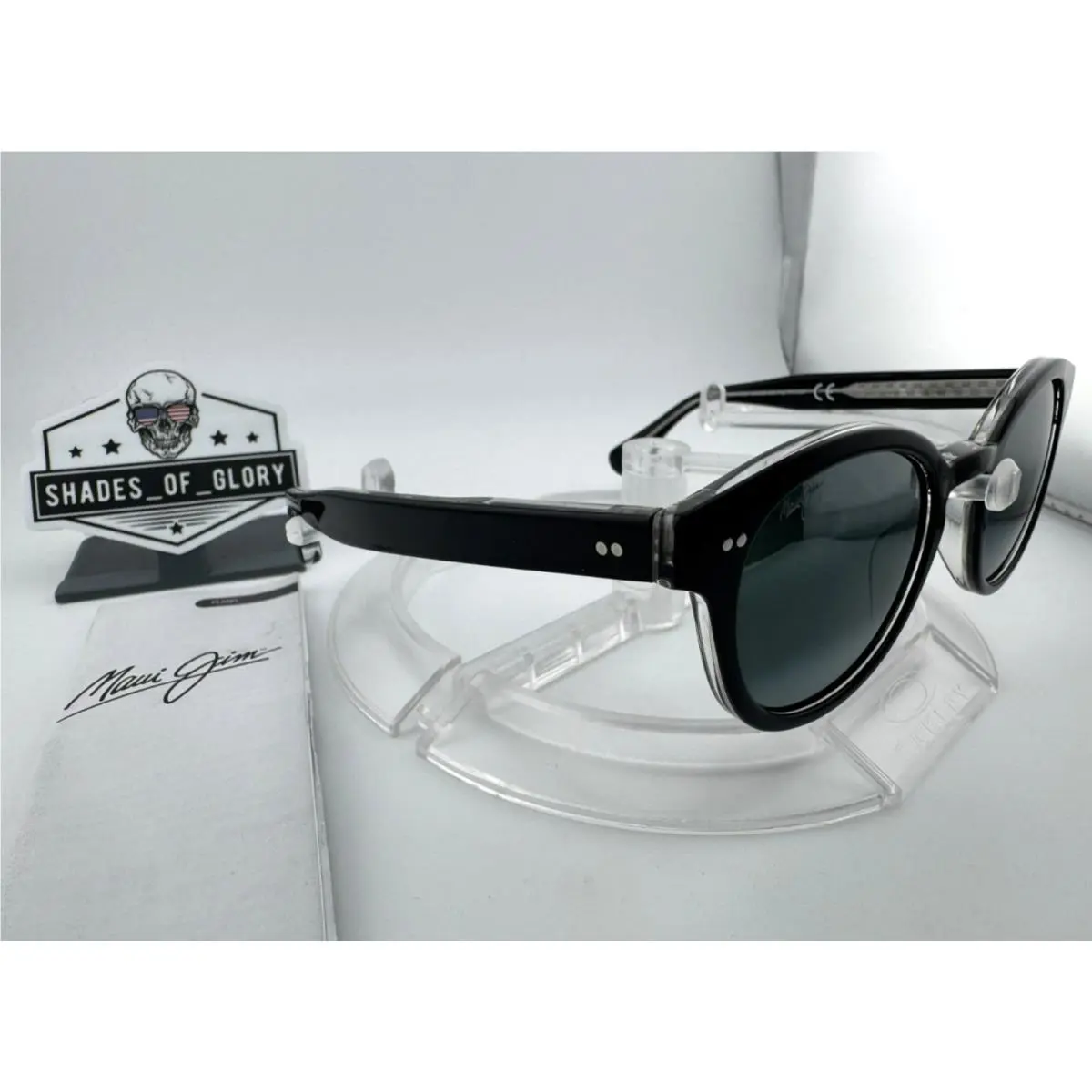 Maui Jim Joy Ride MJ 841-02K Black Crystal Neutral Grey Polarized Sunglasses