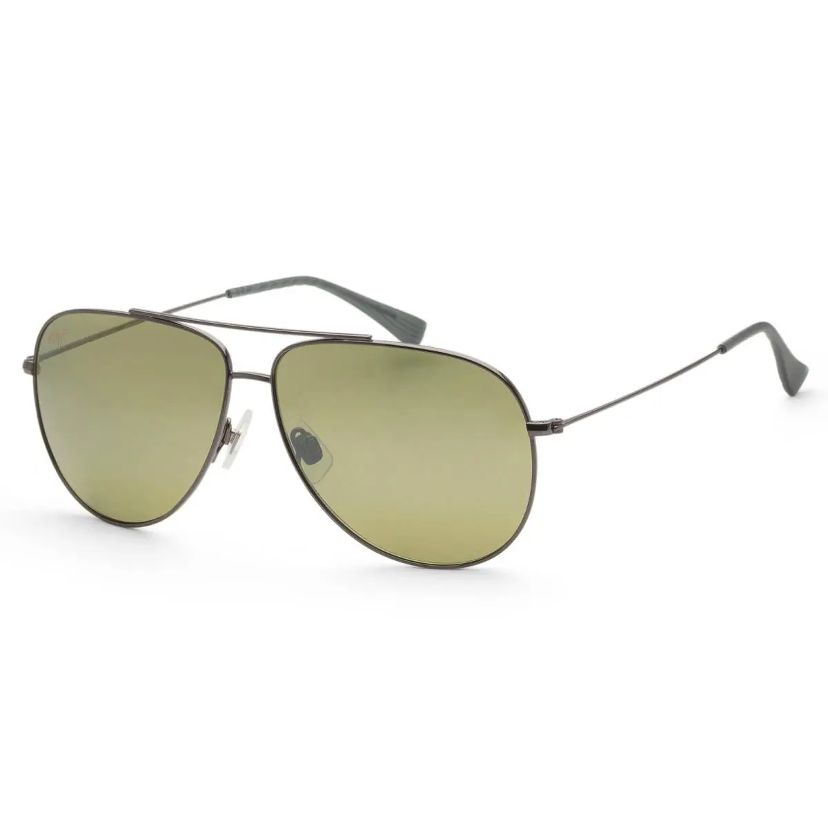 Men`s Hauoli XL 62mm Silver Polarized Sunglasses MJ0674S-002 by Maui Jim