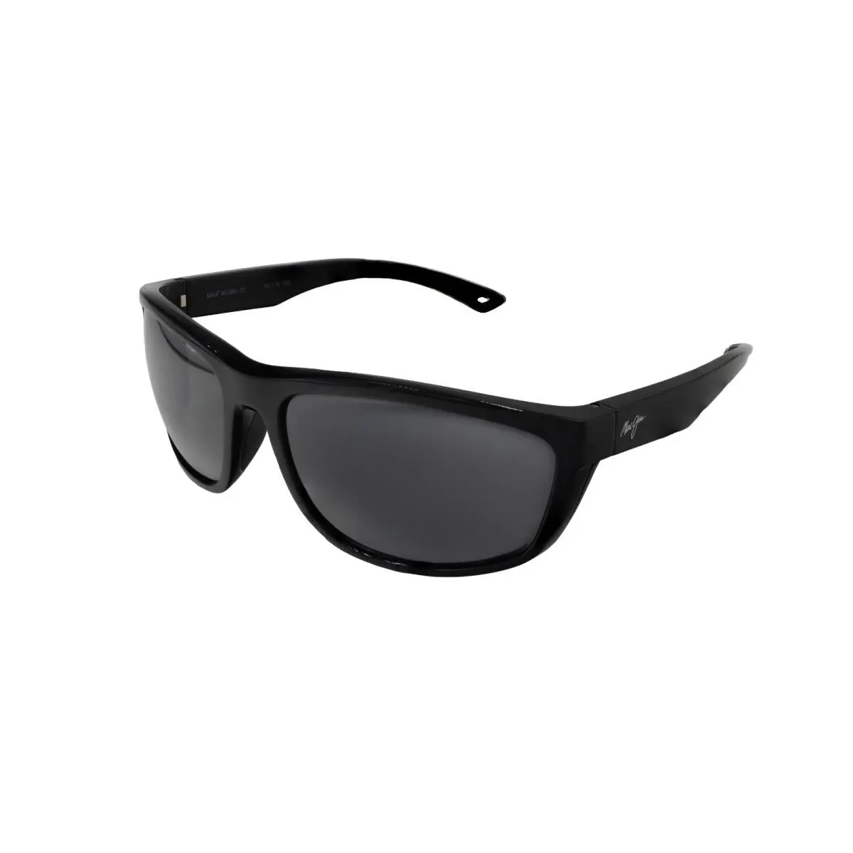 Maui Jim Nuu Landing Men`s Polarized Sunglasses Gloss Black MJ0869S-001 - Frame: Black, Lens: Gray