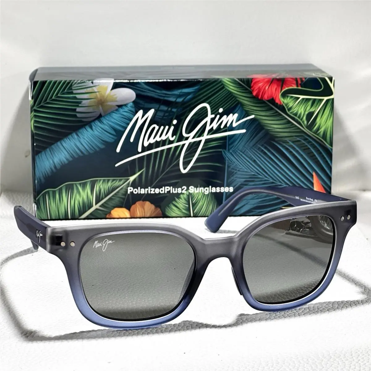 Shore Break Translucent Blue Grey Polarized Grey Sunglass MJ822-06M by Maui Jim