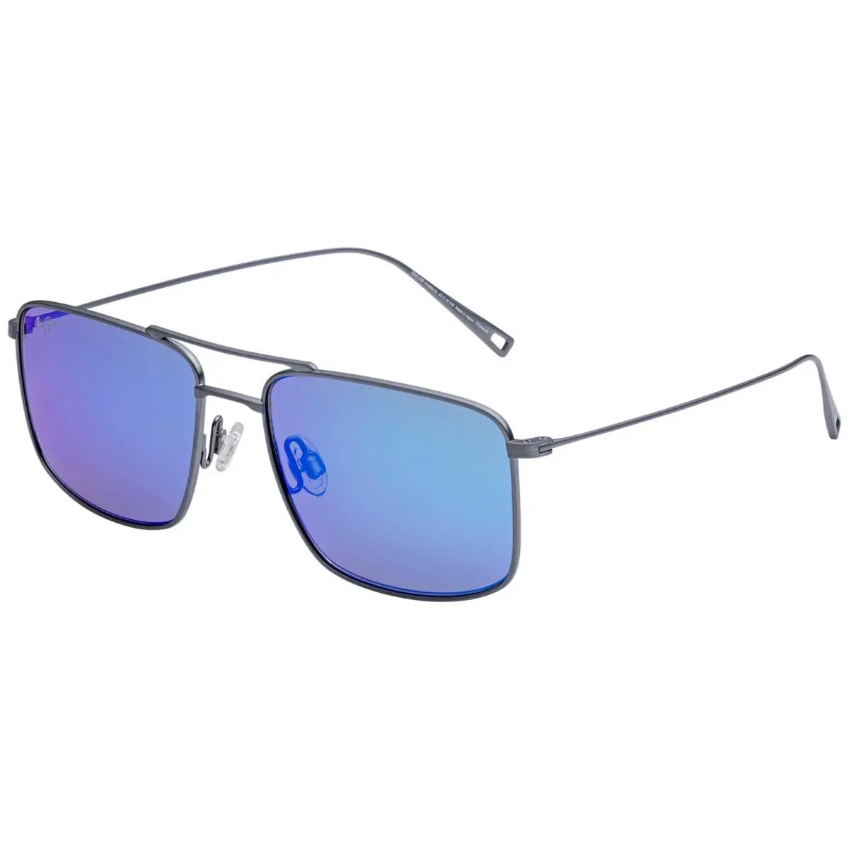 Maui Jim Aeko Polarized Men`s Titanium Dove Grey Navigator Sunglasses - B886 03