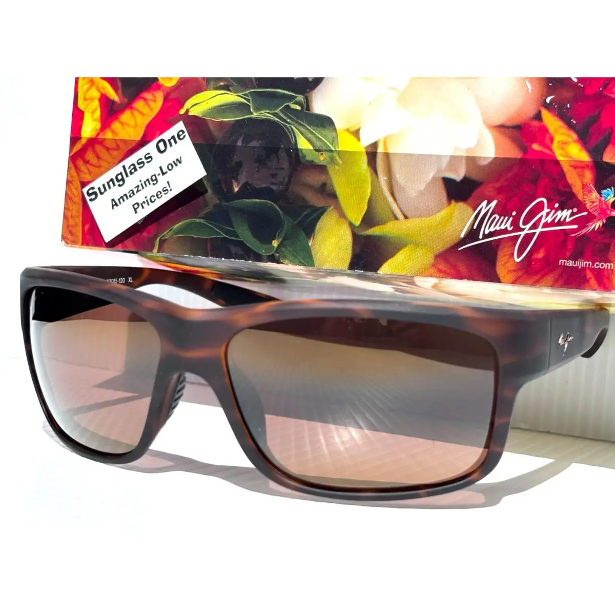Maui Jim Southern Cross Matte Tortoise Polarized Bronze Glass Sunglass H815-10MR - Frame: Brown, Lens: Brown