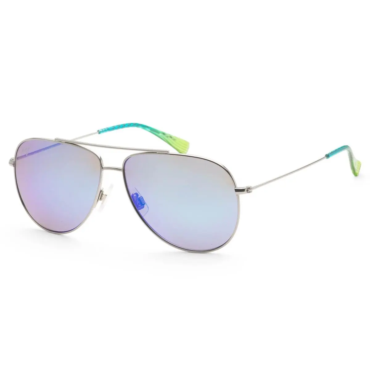 Men`s Hauoli 59mm Silver Polarized Sunglasses MJ0665S-003 by Maui Jim