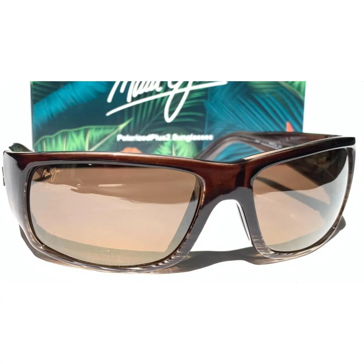 Maui Jim World Cup Bronze ST Glass Lens Polarized Sunglass Coco Stripe H266-01