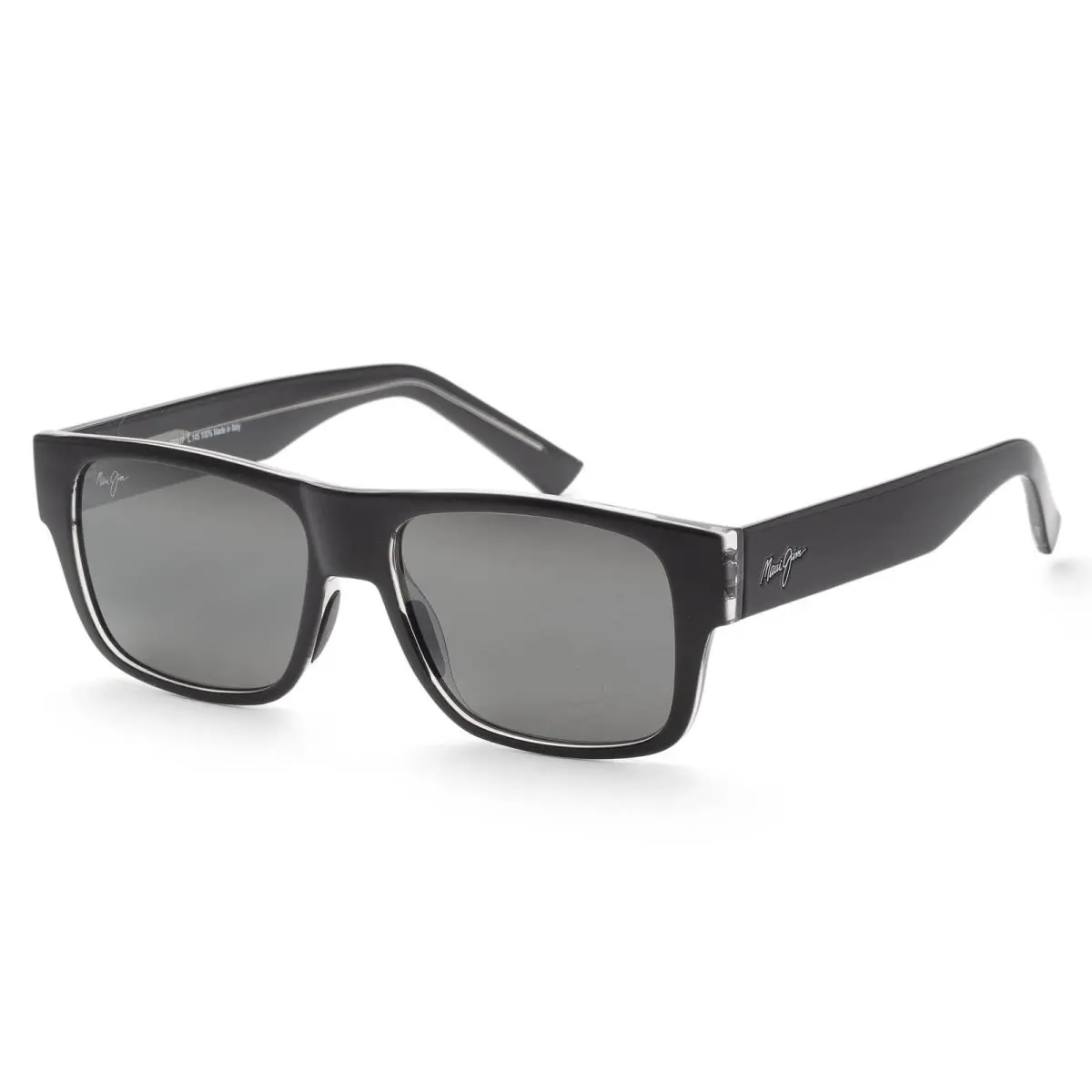 Maui Jim Men`s Keahi 56mm Black Polarized Sunglasses 873-02