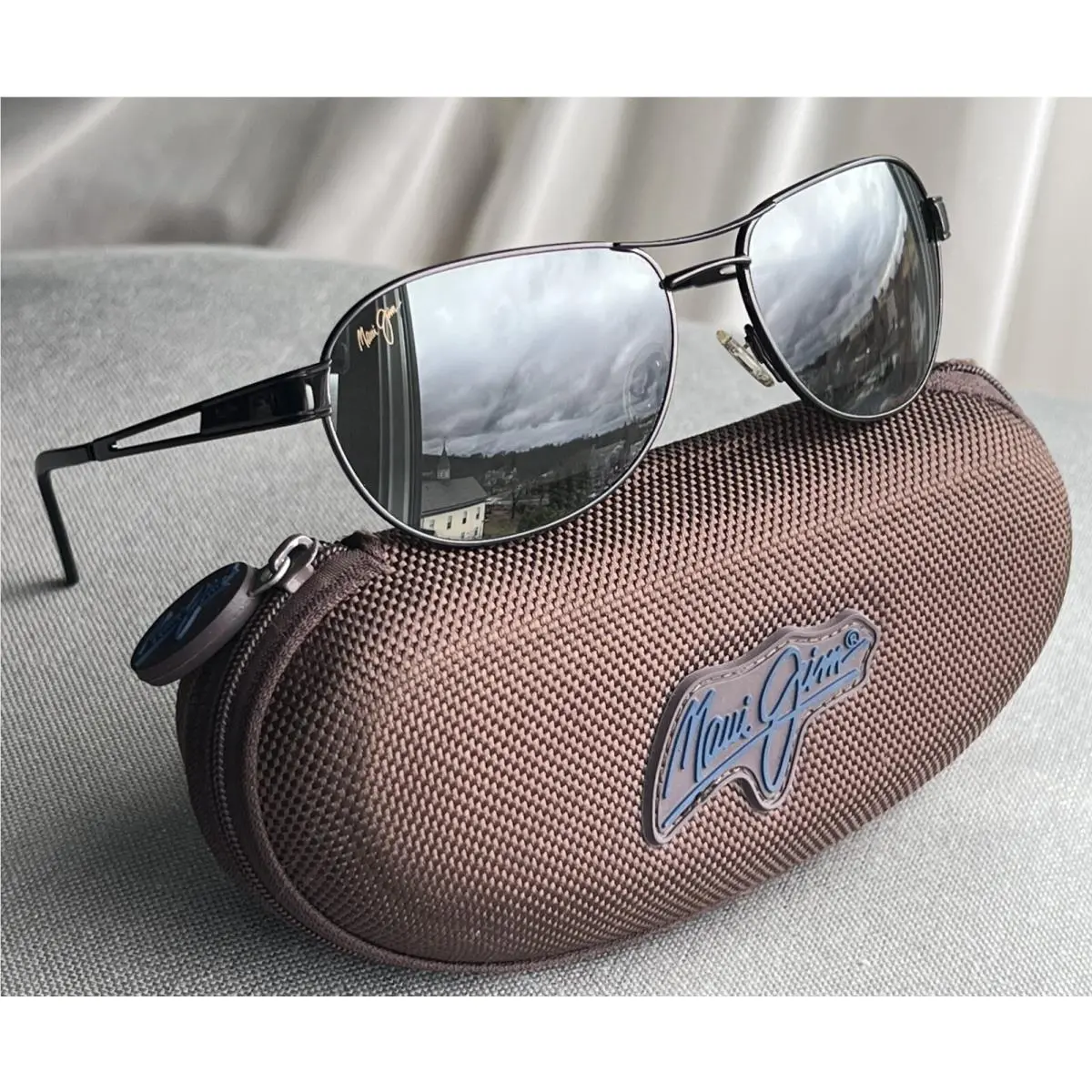 Maui Jim Mahina MJ 229 02 Gunmetal Frame - Neutral Grey Polarized Lenses