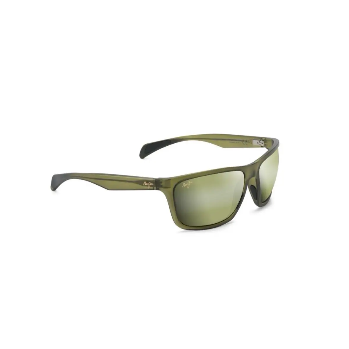 Maui Jim Makoa Matte Khaki Green Polar HT Green Glass Sunglasses HT804-15M