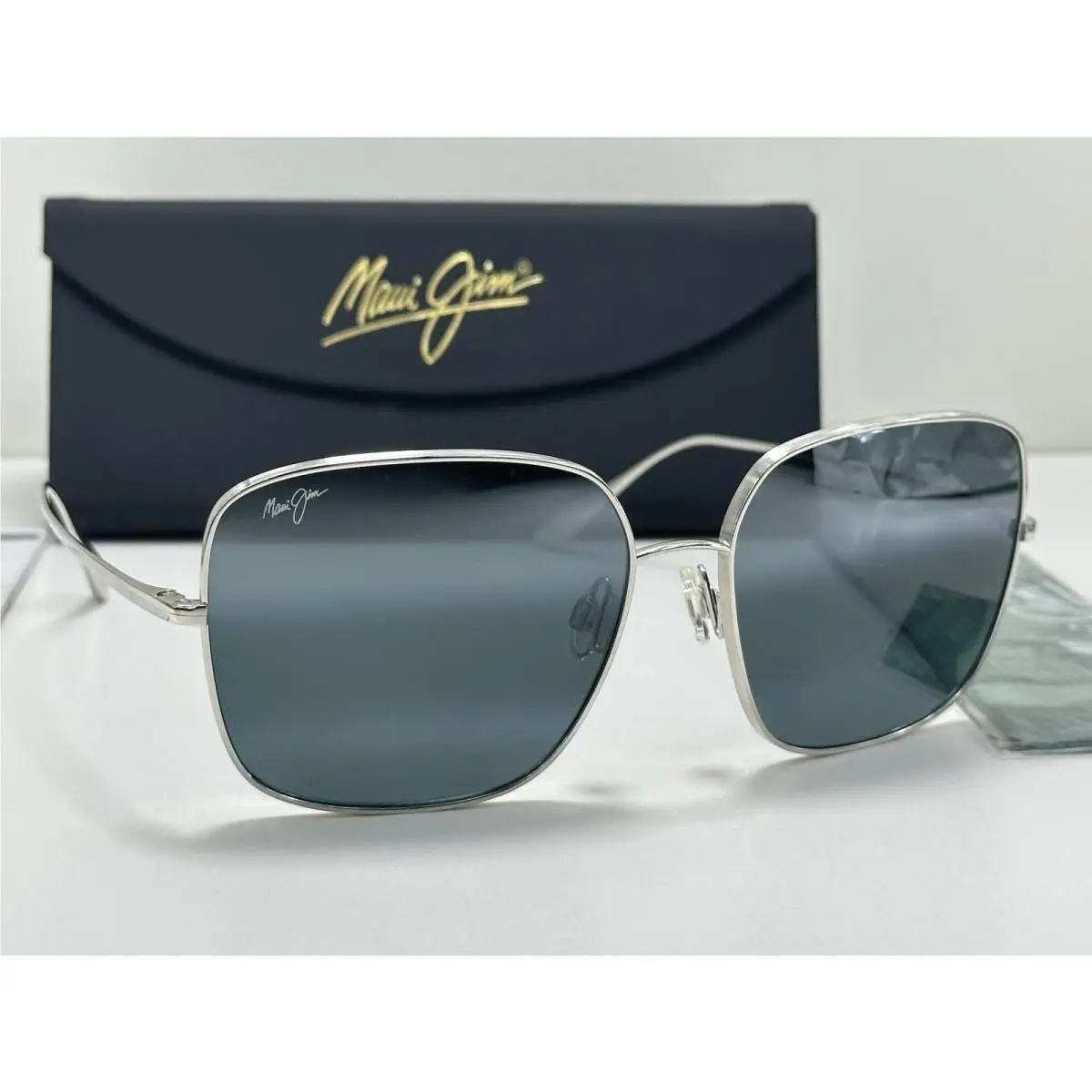Maui Jim Triton Chrome Titanium Polarized Grey Lens Sunglass 546-17
