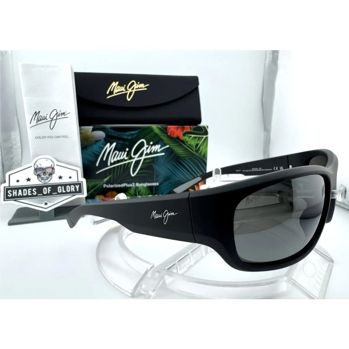 Maui Jim Maukele MJ 682-02 Matte Black W/ Neutral Grey Polarized Sunglasses - Frame: Matte Black, Lens: Neutral Grey Polarized