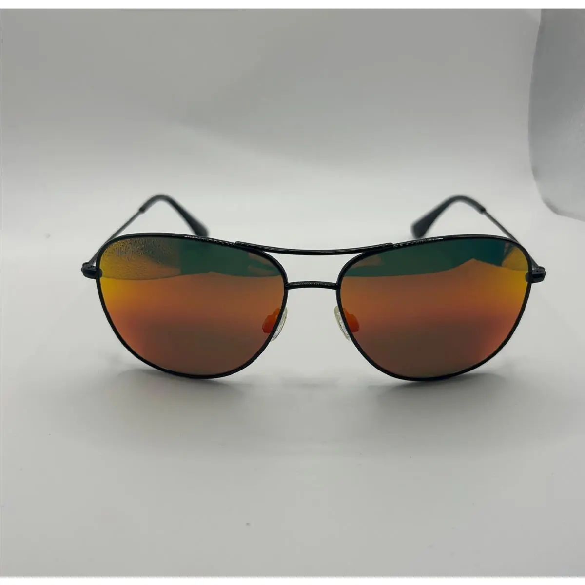 Maui Jim Cliff House Aviator Sunglasses Black Gloss/hawaii Lava RM247-02