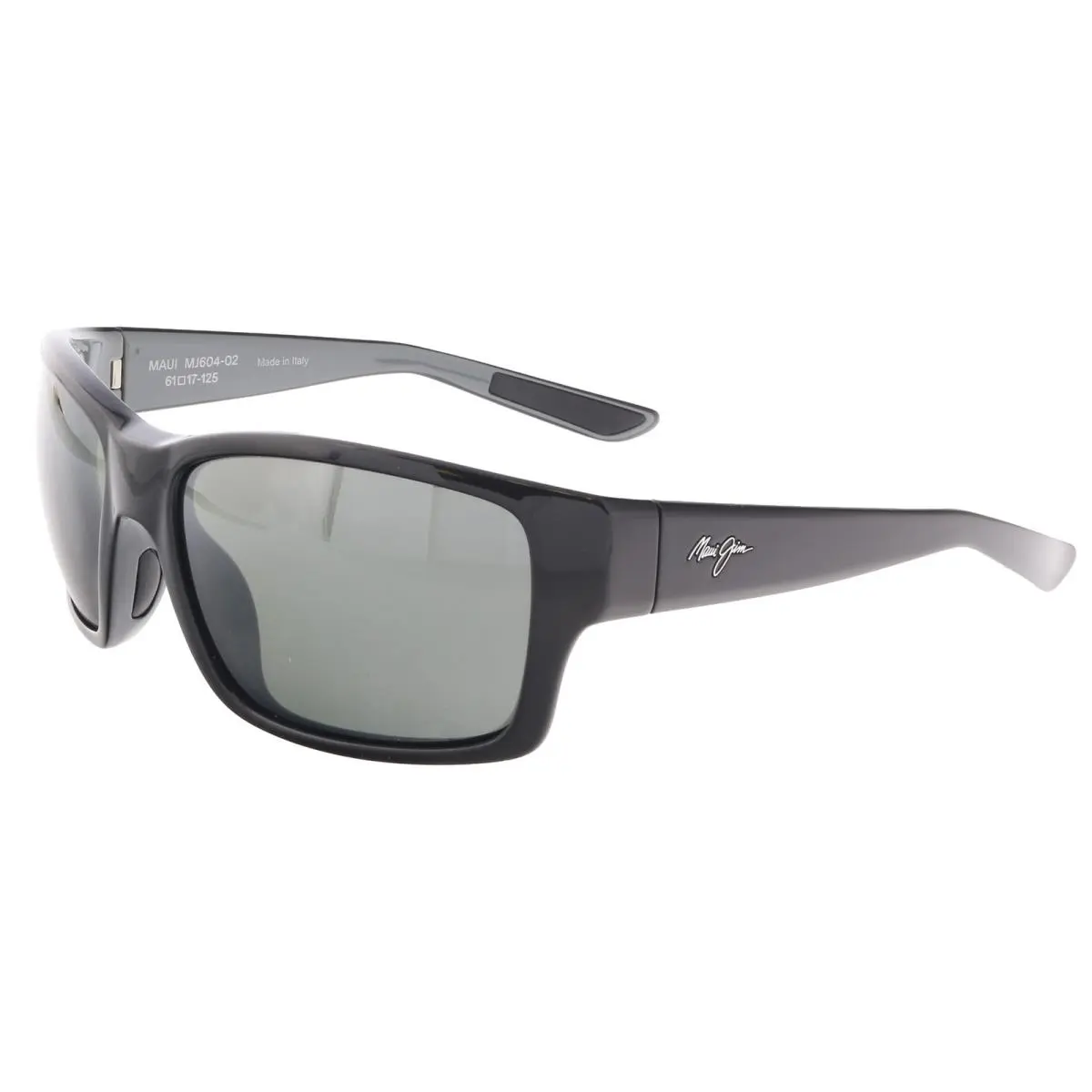 Maui Jim MJ0604S001 Bold Black Gloss Frame Sunglasses Grey Polarized - Gloss Black, Frame: Gloss Black, Lens: grey polarized