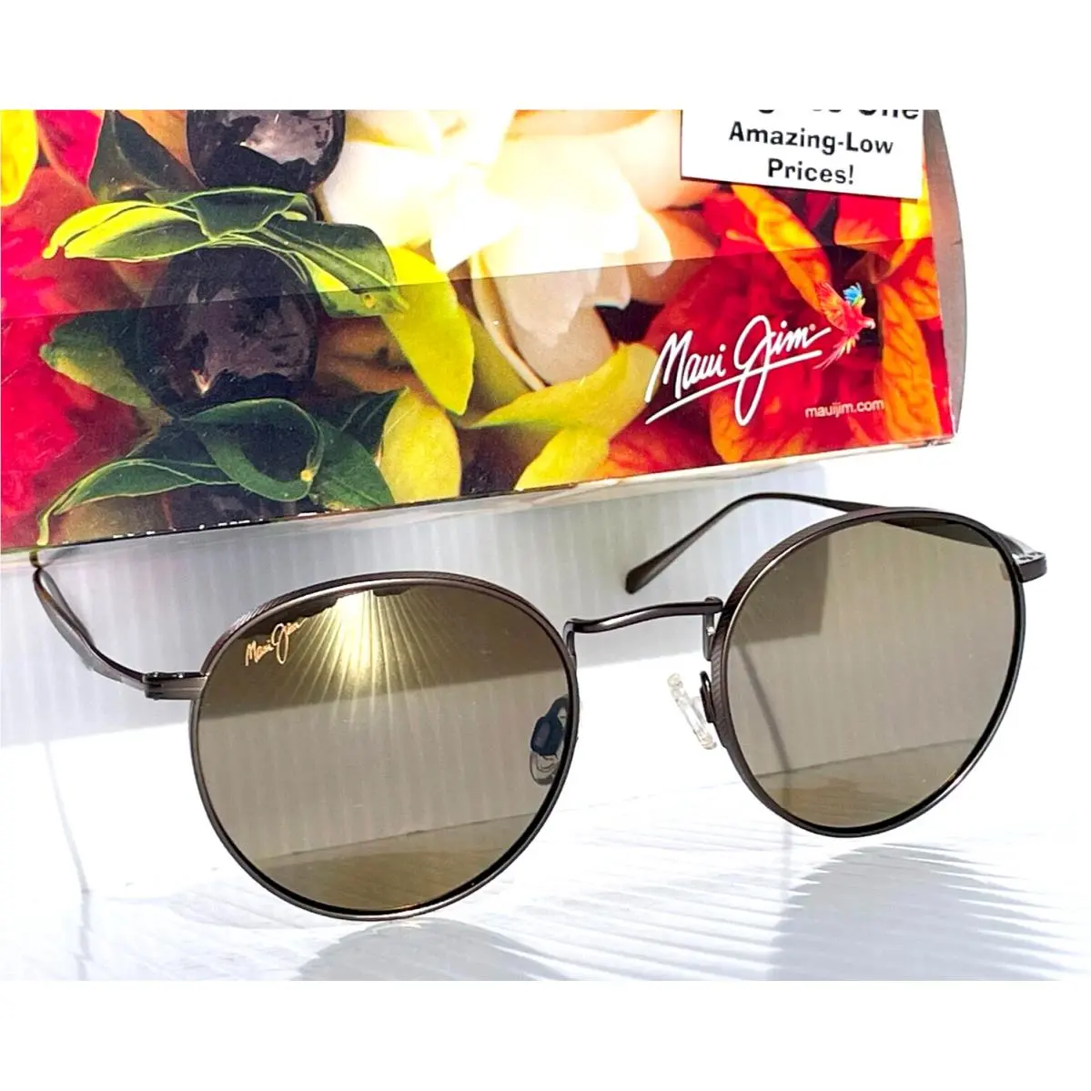 Maui Jim Nautilus Bronze Titanium Polarized Bronze Lens Sunglass H544-20C