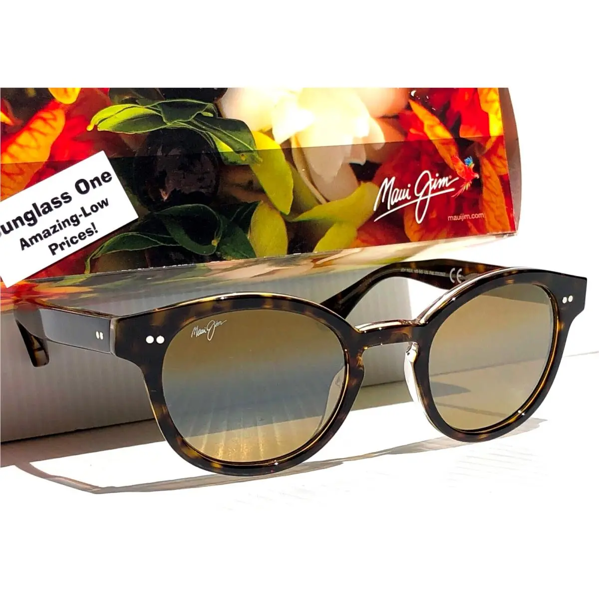 Maui Jim Joy Ride Tortoise Crystal Polarized Bronze Lens Sunglass H841-10G