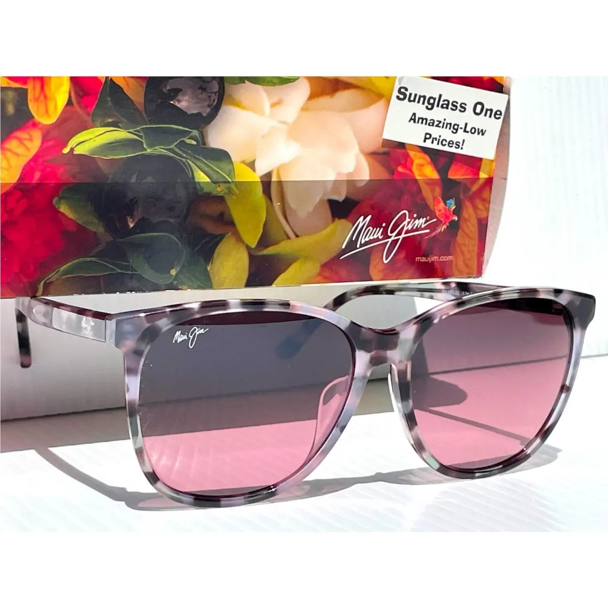 Maui Jim Isola in Pink Tokyo Tortoise w/ Maui Rose Lens Sunglass RS821-28E