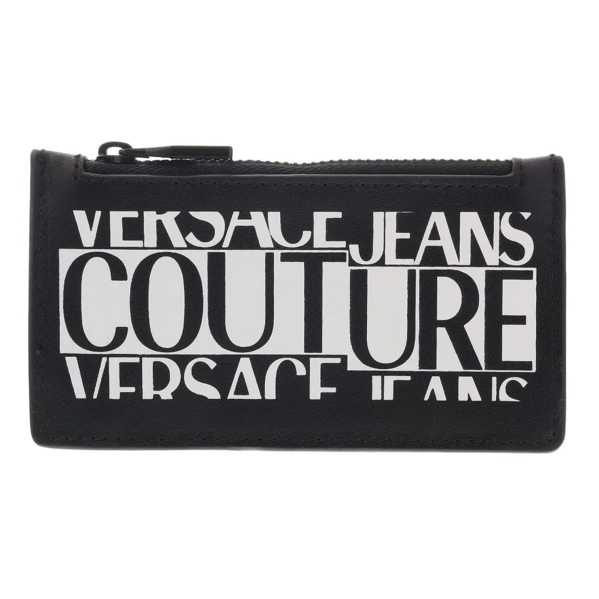 Versace Jeans Couture Black/white Zippered Cardholder
