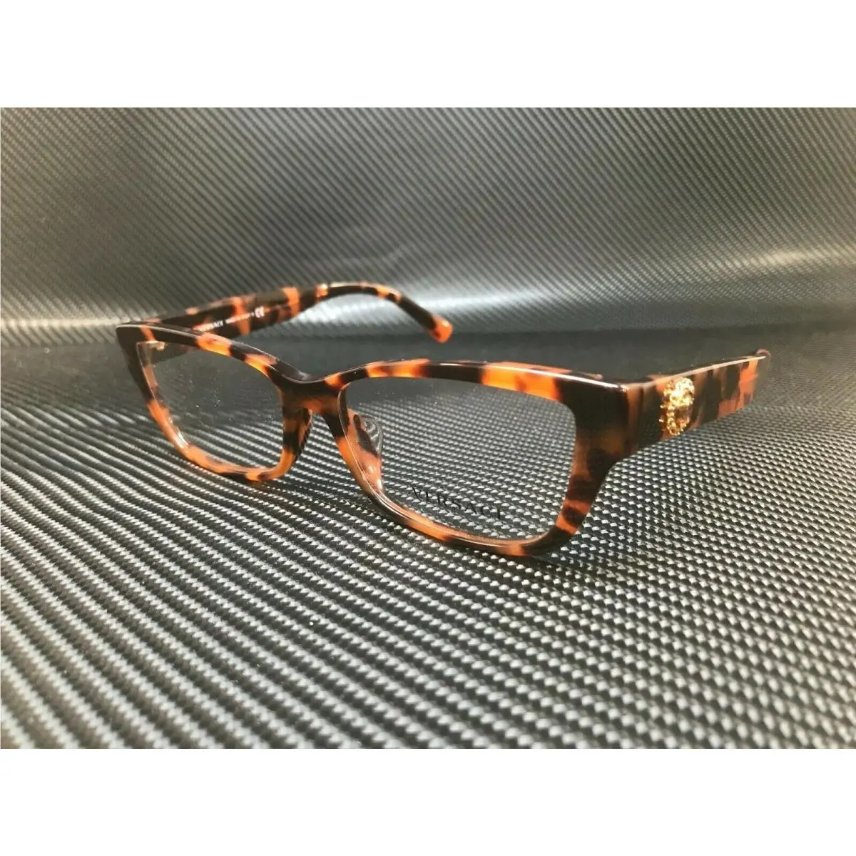 Versace VE3284BA 944 Havana Demo Lens Women`s Eyeglasses 54mm