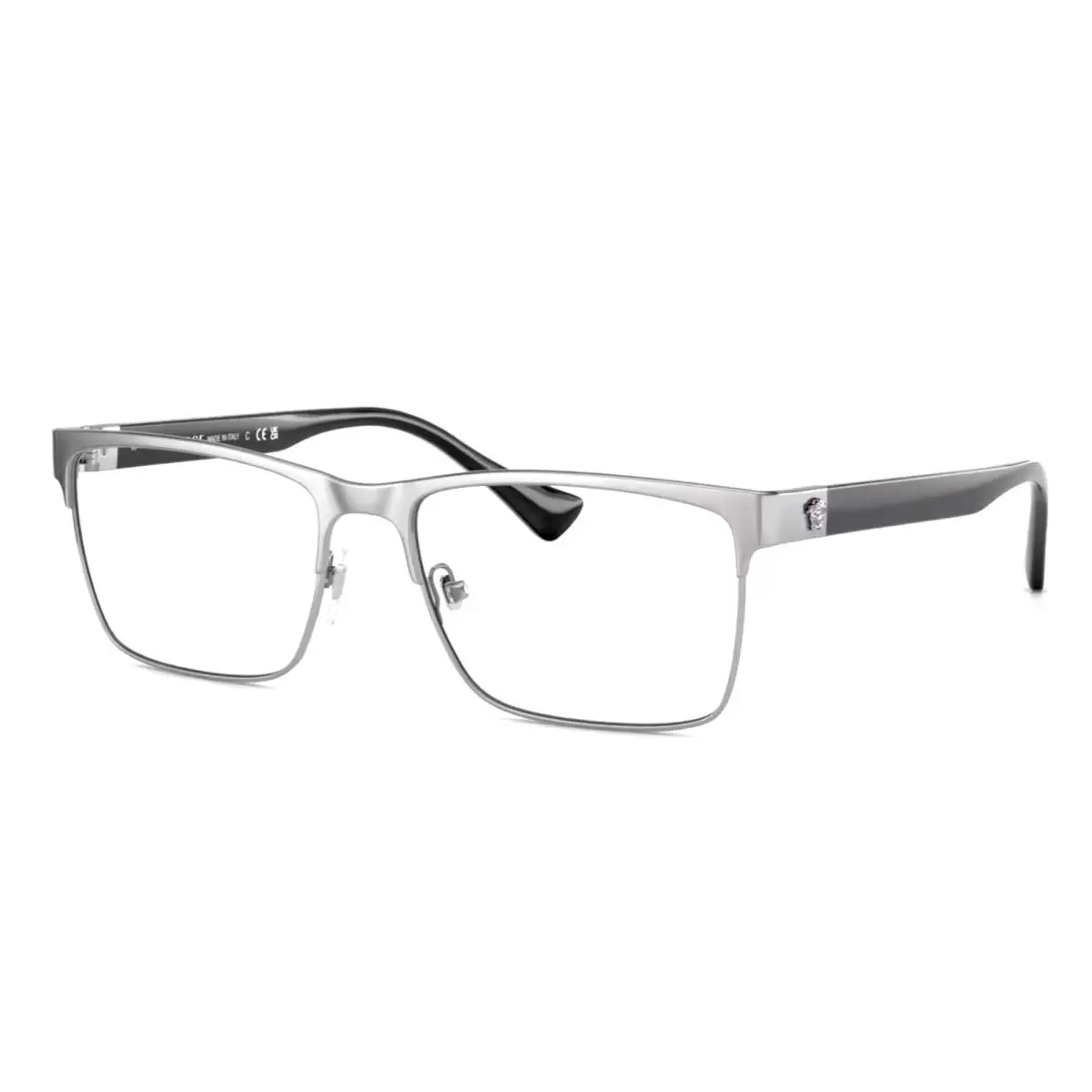 Versace Rx-able Eyeglasses Mod. 1285 1001 56-17 150 Gunmetal Black Frames - Frame: Gunmetal, Lens: Demos with Imprint
