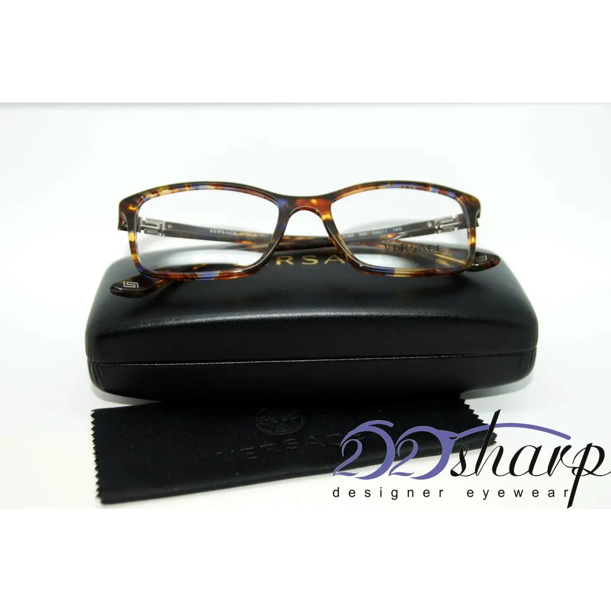 Versace Eyeglasses-versace 3163 992 Striped Brown