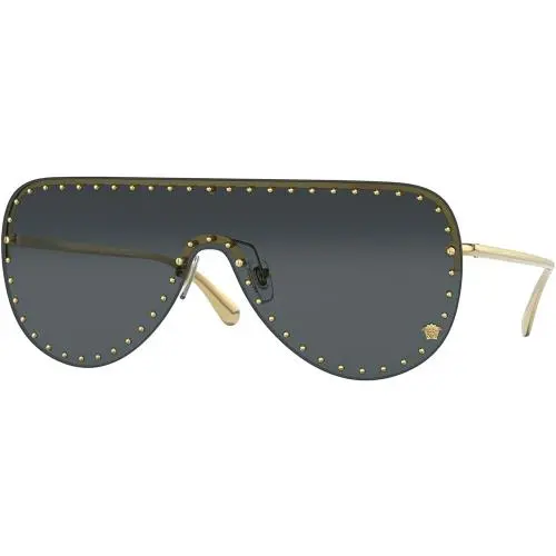 Sunglasses VE2230B 100287 45mm Gold / Dark Grey Lens by Versace