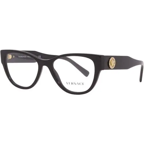 Versace VE3281B GB1 Black Demo Lens Women`s Cat Eye Eyeglasses 53mm