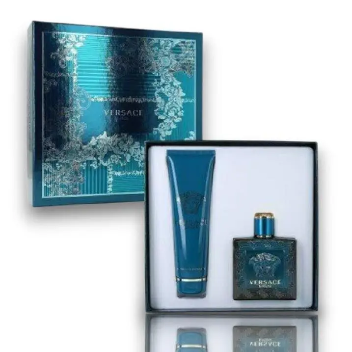 Versace Eros Set 2 Pc`s Eau De Toilette 3.4 oz Shower Gel 5 oz