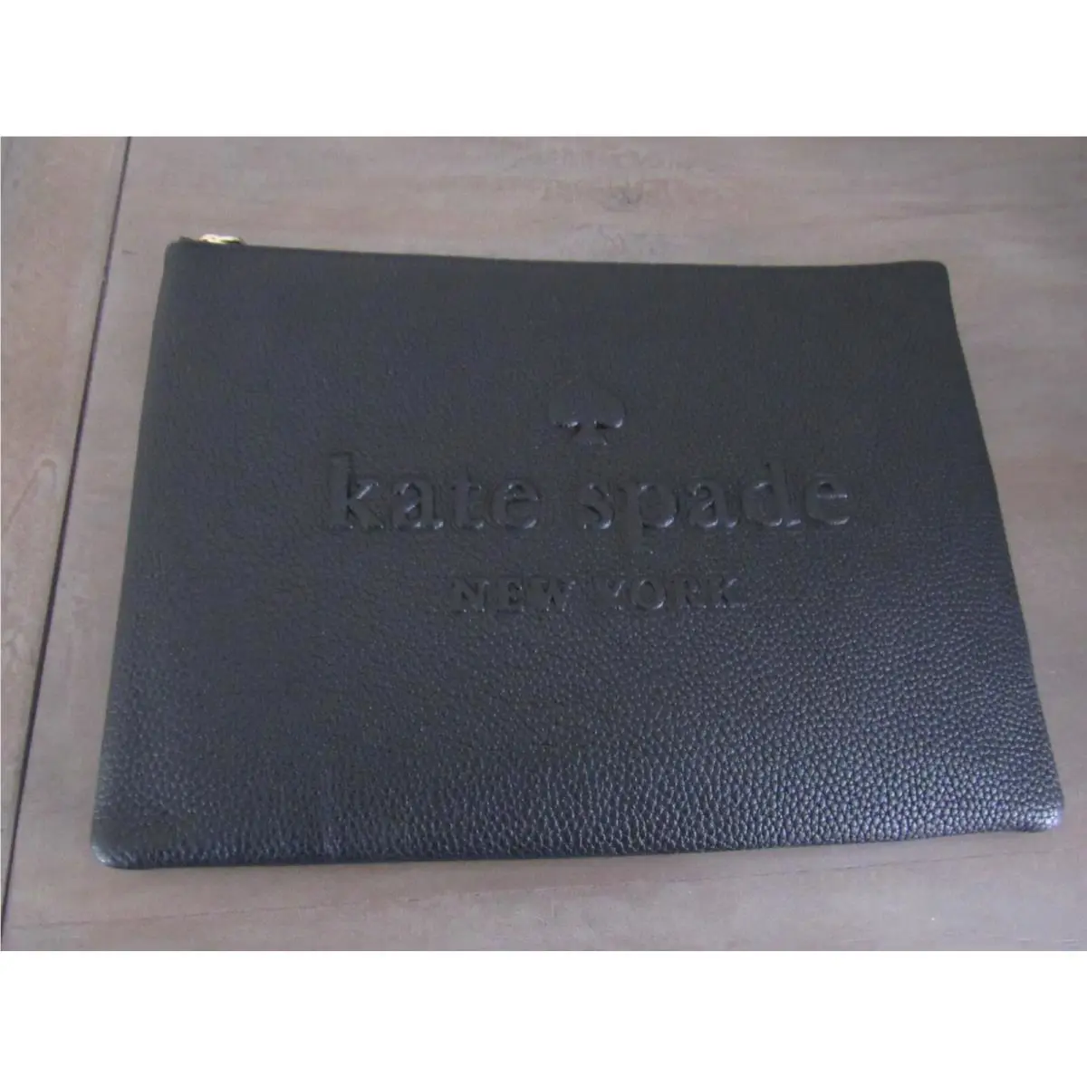 Ash Street Gia Black Leather Clutch Purse: Retail by Kate Spade