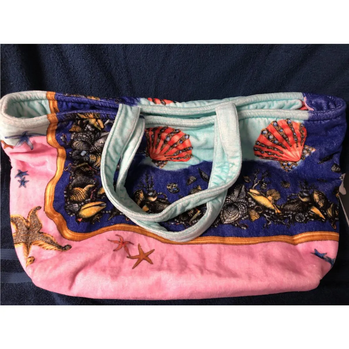 2018 Runway Tribute Collection Tresor de la Mer Terrycloth Tote by Versace