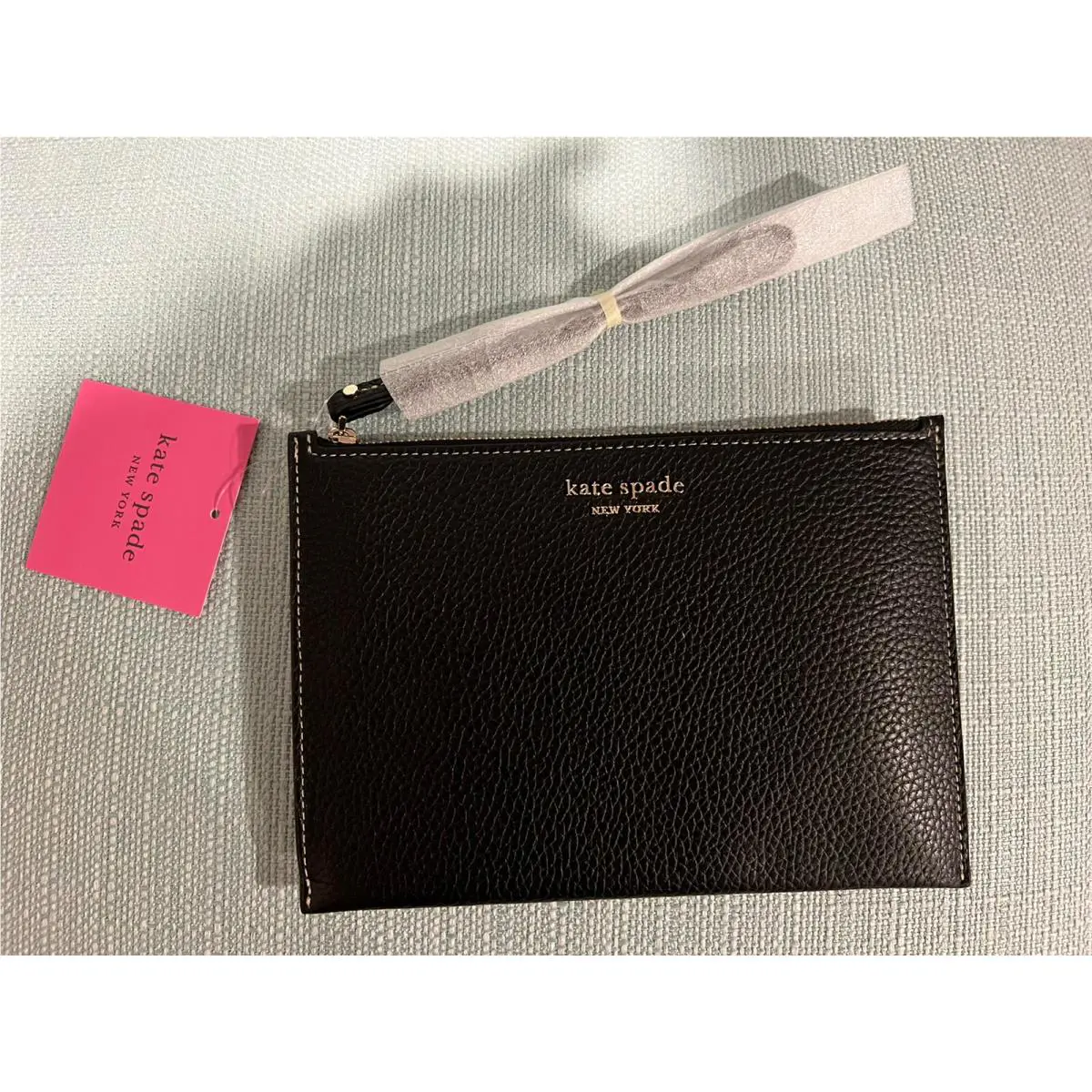 Kate Spade- Veronica Black Pebbled Leather Wristlet- KA185- Retail