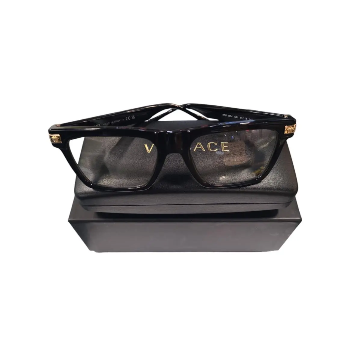 Versace Reading Glases. Mod. 3354 GB1 53-18 145 Black Gold Frames Readers
