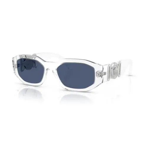 Versace 0VE4361 148/80 Crystal/dark Blue Square Men`s Sunglasses