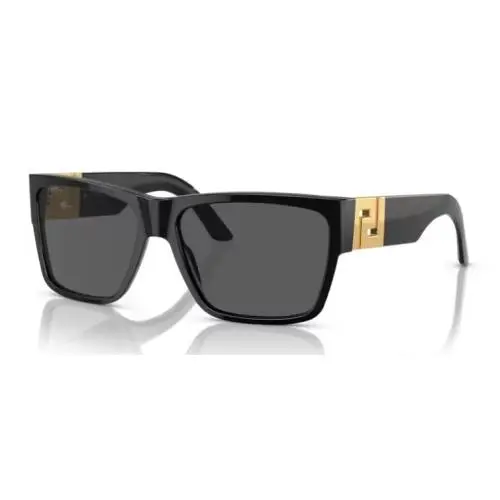 0VE4296 GB1/87 Black-gold/dark Grey 59mm Square Men`s Sunglasses by Versace