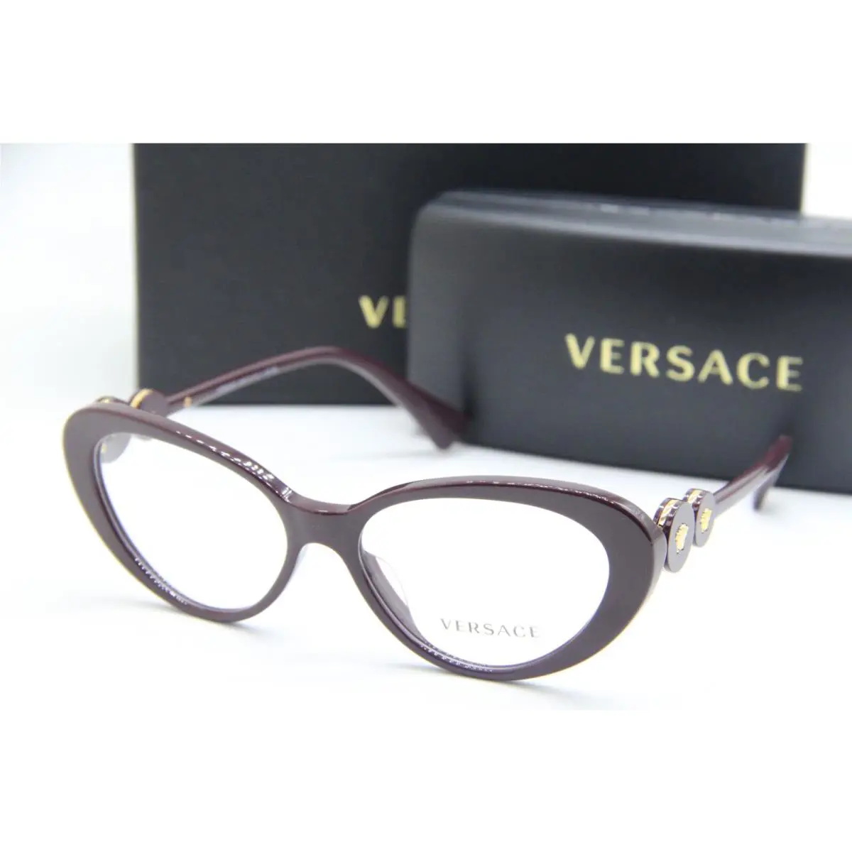 Versace Mod. 3331-U 5382 Purple Gold Eyeglasses W/case 55-16