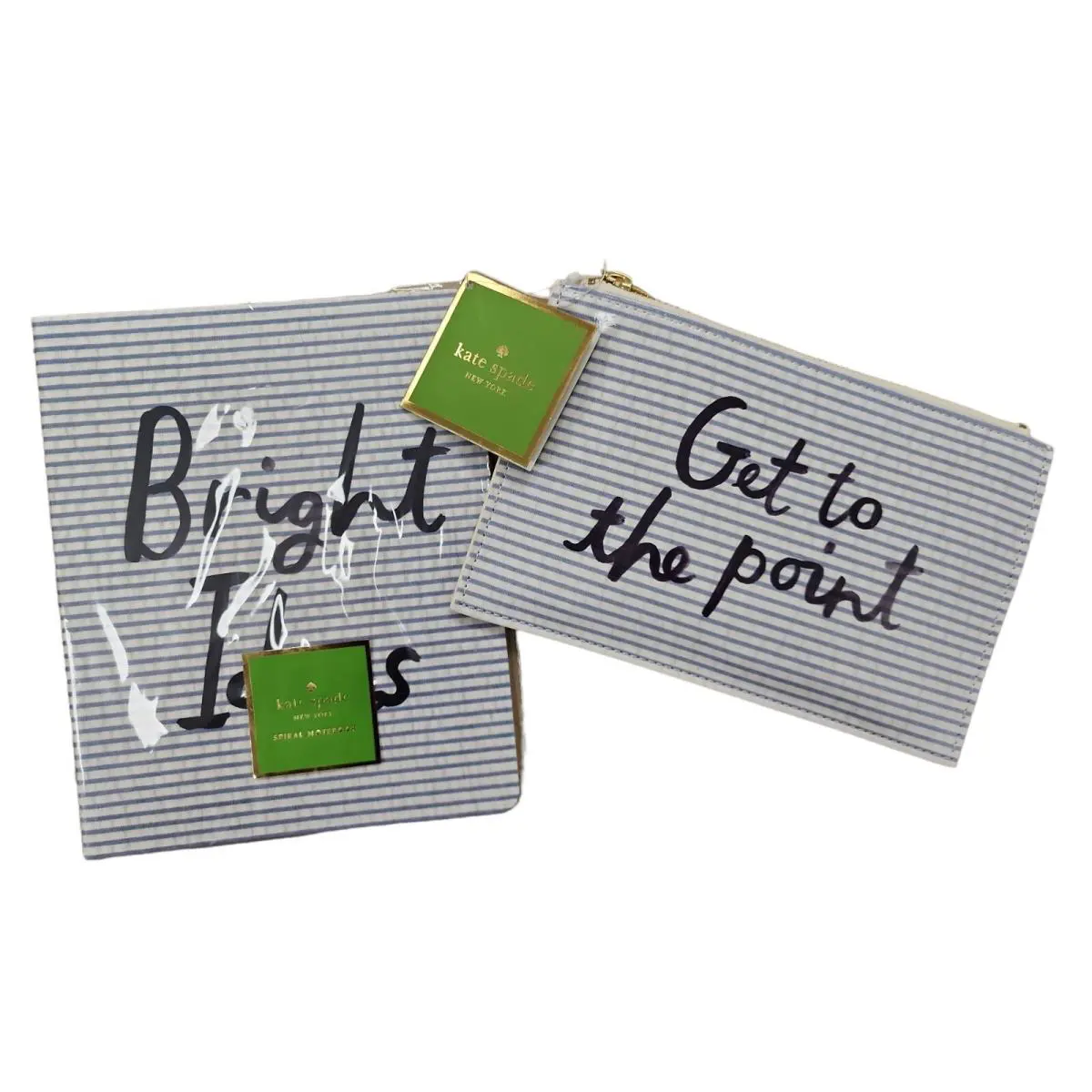 Kate Spade New York Get to The Point Pencil Case Bright Ideas Spiral Notebook